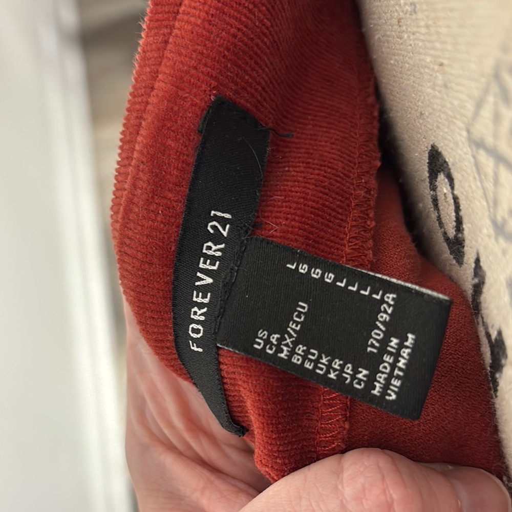 Y2K Burnt Orange Corduroy Dress - Picture 15 of 16